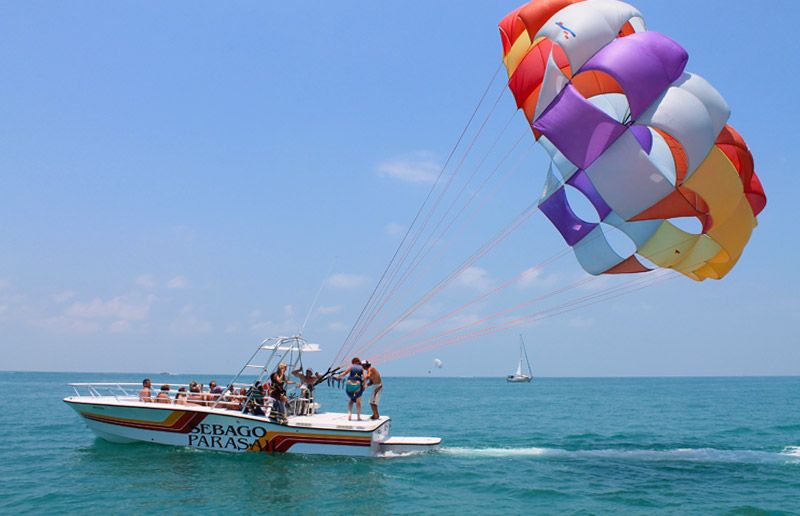 people parasailing 